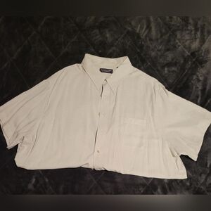 3X Tan Stripped Dress Shirt